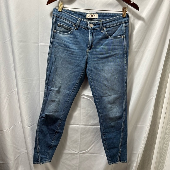 AMO Women’s 28 London Ankle Blue Stretchy Jeans - Picture 1 of 5